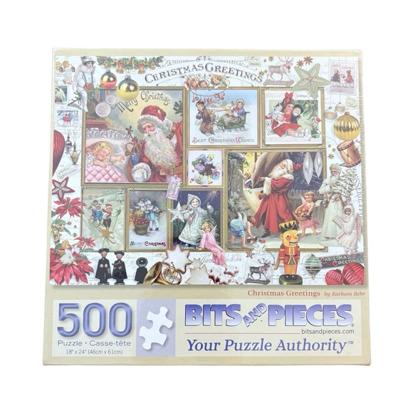 NWT Bits and Pieces 500 Piece Christmas Greetings Puzzle - Picture 1 of 10